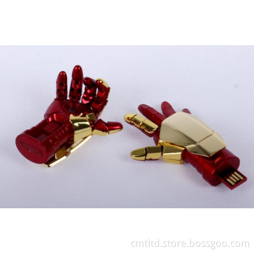 Low Cost Iron Man USB Flash Disk Iron Man Hand Shape USB Drive (CMT-MT39)
